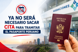 Tarjeta de viaje Perú y mensaje de cita para trámite de visa americana.